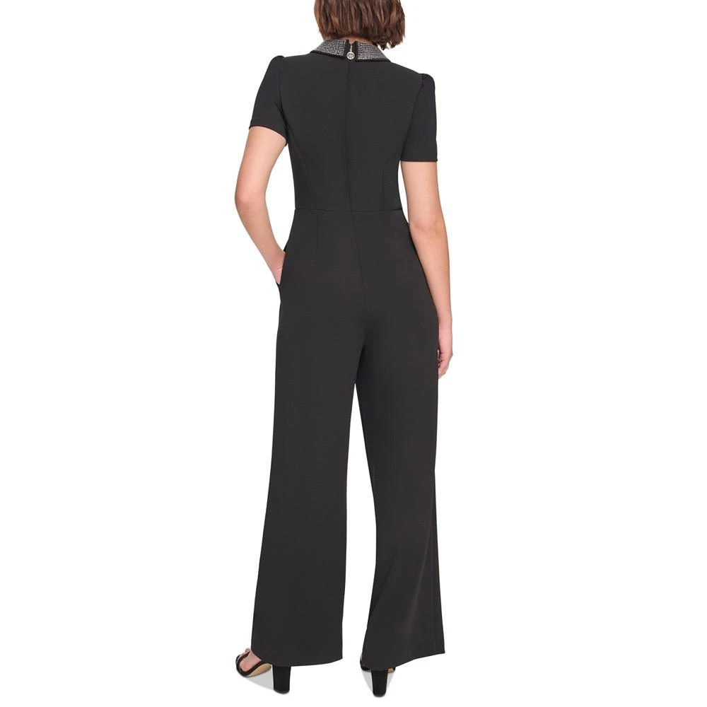 商品Tommy Hilfiger|Women's Sequin-Collar Scuba Crepe Jumpsuit,价格¥658,第2张图片详细描述
