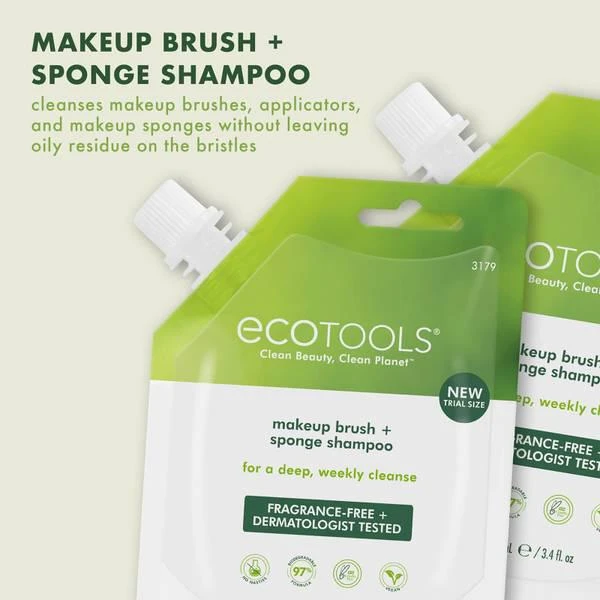 商品EcoTools|EcoTools Makeup Brush and Blending Sponge Shampoo Travel Size 100.6ml,价格¥33,第3张图片详细描述