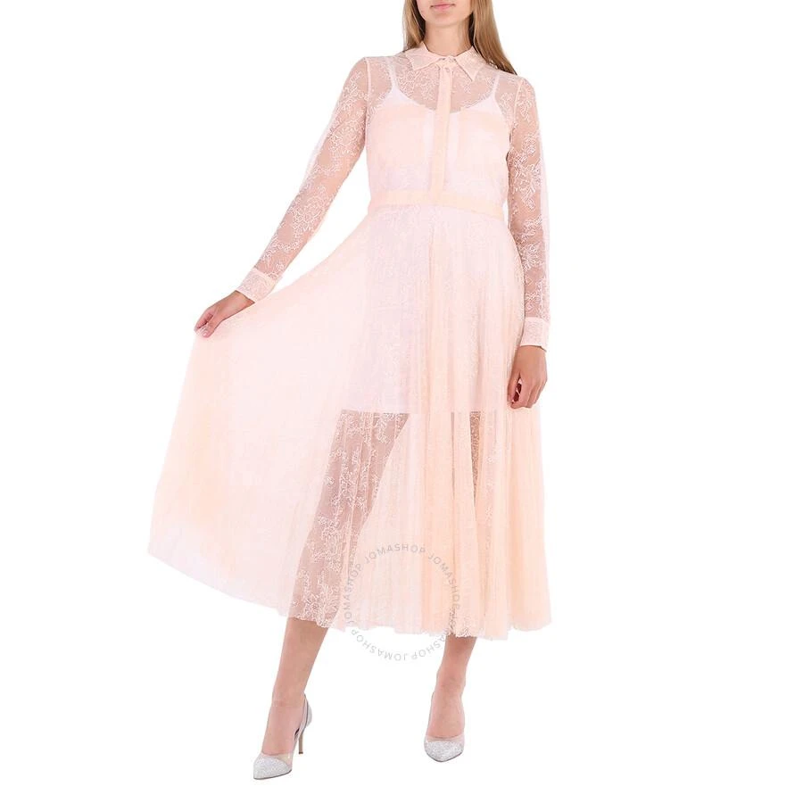 商品Burberry|Ladies Pleated Lace Dress In Powder Pink,价格¥7881,第2张图片详细描述