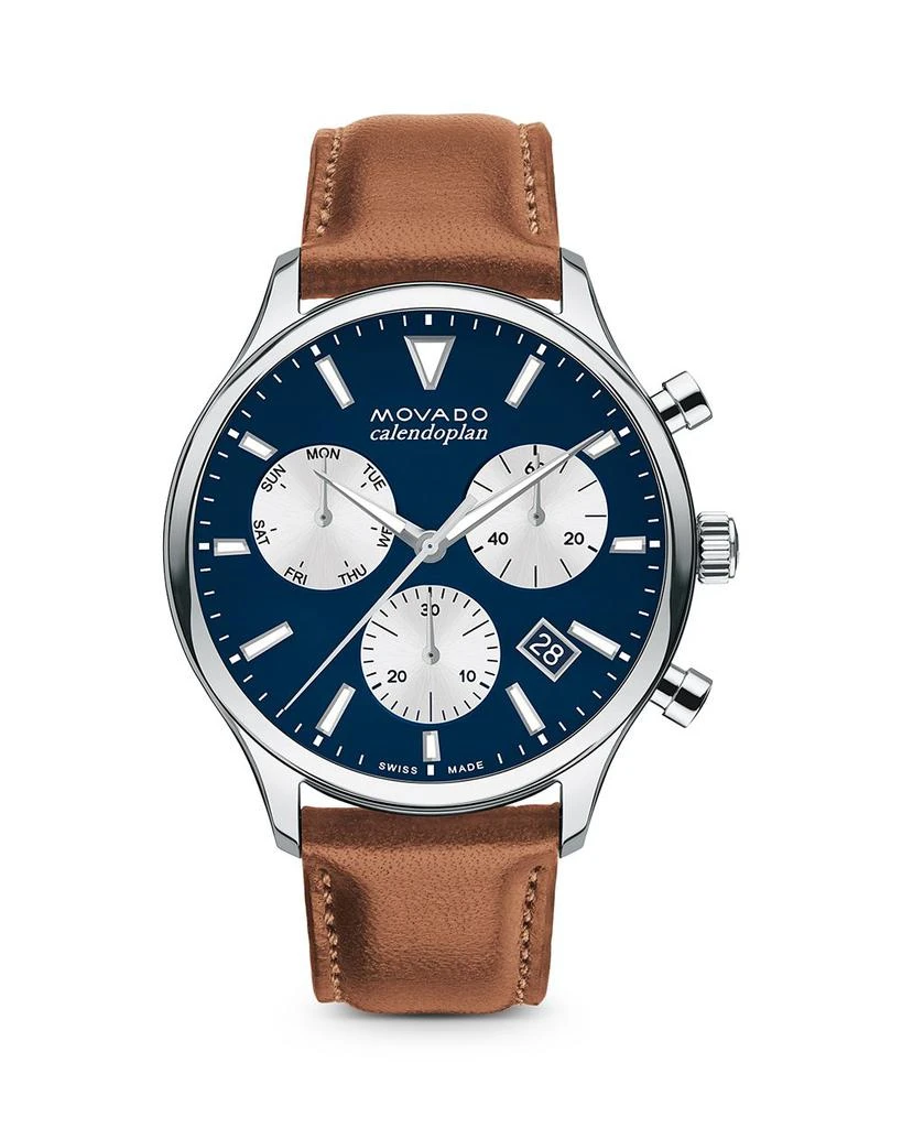 商品Movado|Heritage Calendoplan Chronograph, 43mm,价格¥6627,第1张图片