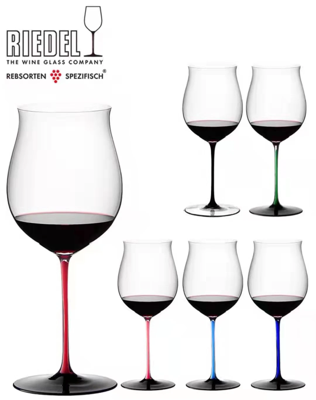 RIEDEL红领结勃艮第粉色柄手工杯单支礼盒装 商品