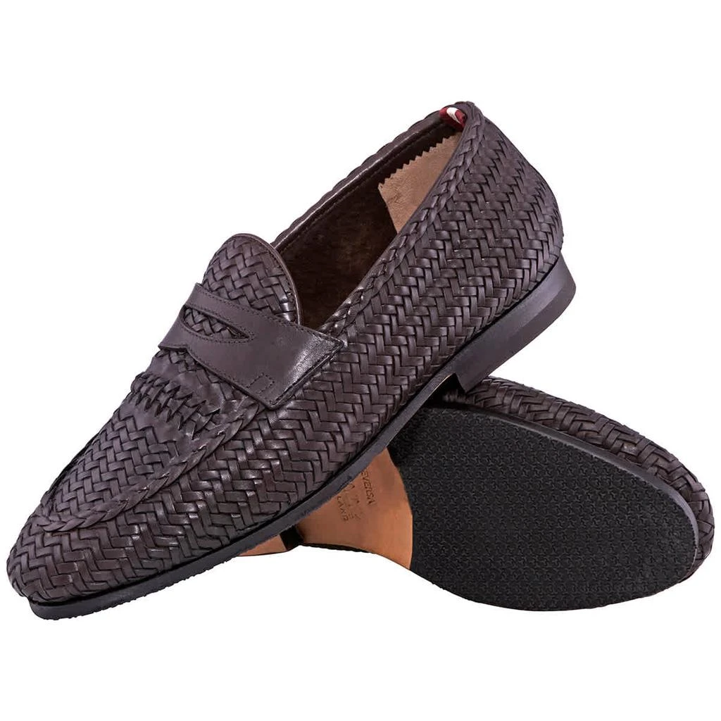 商品Bally|Bally Mens Brown Plinker Woven Loafers, Brand Size 6,价格¥1383,第2张图片详细描述
