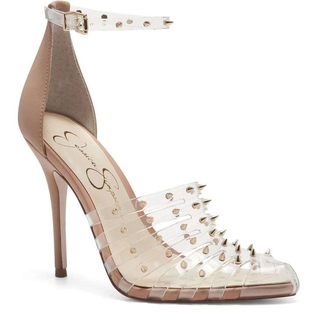 商品Jessica Simpson|Jessica Simpson Westah Women's Studded Faux Leather Caged Dress Heels,价格¥178,第2张图片详细描述