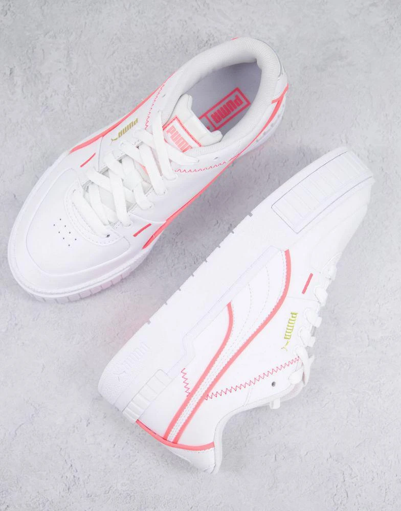 商品Puma|Puma Cali Sport trainers in white with neon pink piping - exclusive to asos,价格¥560,第4张图片详细描述
