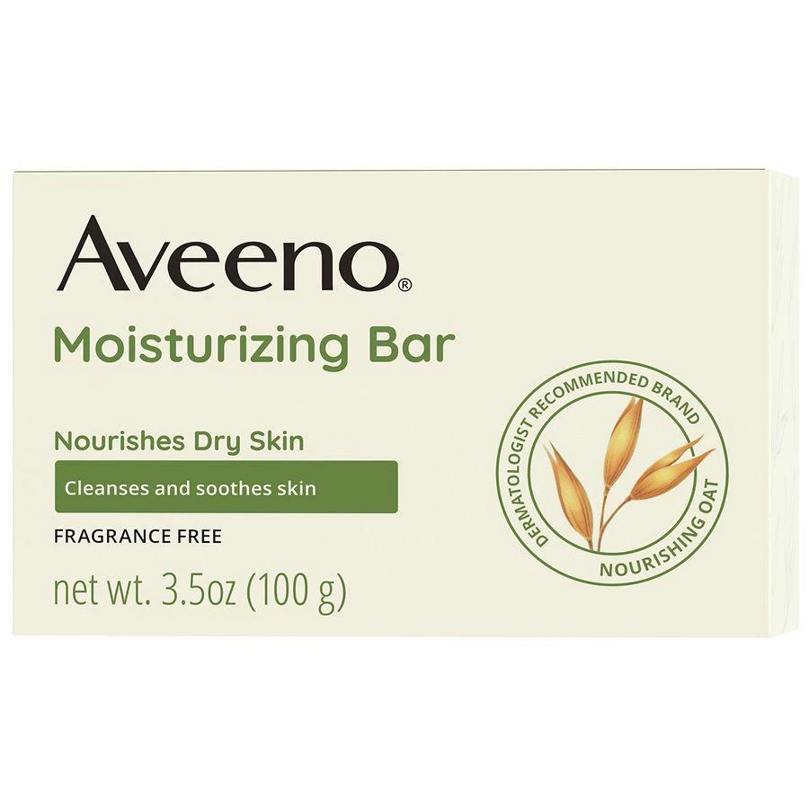 商品Aveeno|Gentle Moisturizing Bar, Facial Cleanser For Dry Skin Fragrance-Free,价格¥34,第2张图片详细描述