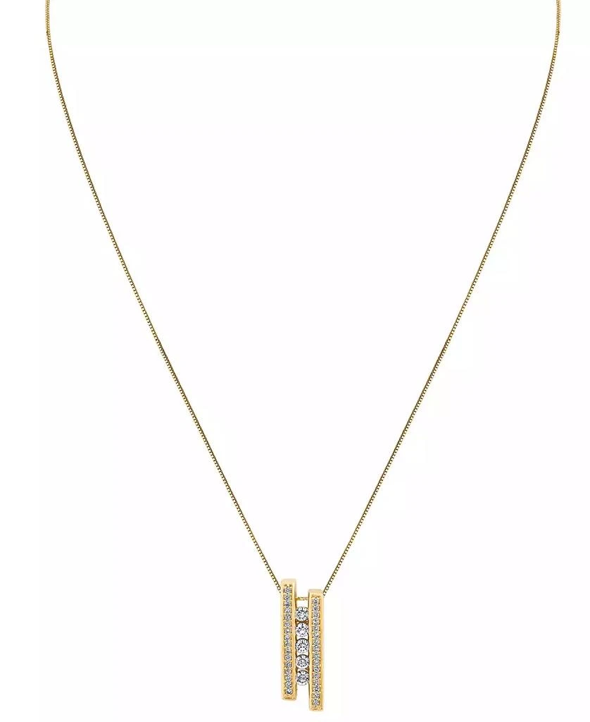 商品Sirena|Diamond Triple Bar 18" Pendant Necklace (1/2 ct. t.w.) in 14k Yellow Gold,价格¥22480,第3张图片详细描述