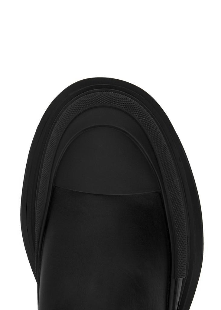 商品Alexander McQueen|Tread black leather knee-high Chelsea boots,价格¥7544,第6张图片详细描述