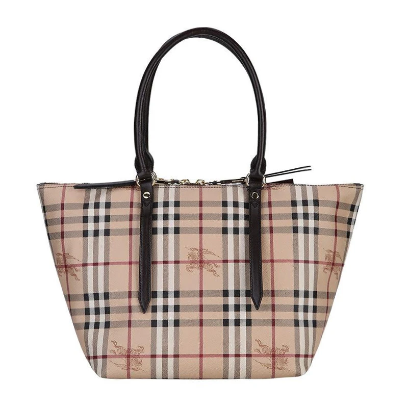 Burberry 博柏利 女士米色pvc皮革手提包斜挎包 3882392 商品