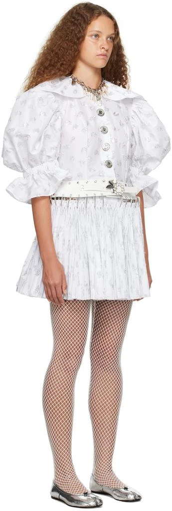 商品CHOPOVA LOWENA|SSENSE Exclusive White Wedding Harpsichord Minidress,价格¥7084,第2张图片详细描述