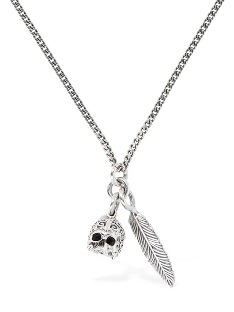 商品Emanuele Bicocchi|Feather & Skull Charm Necklace,价格¥765,第1张图片