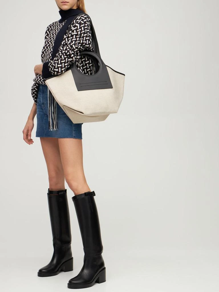 商品Hereu|Cala Small Canvas & Leather Tote Bag,价格¥3445,第1张图片详细描述