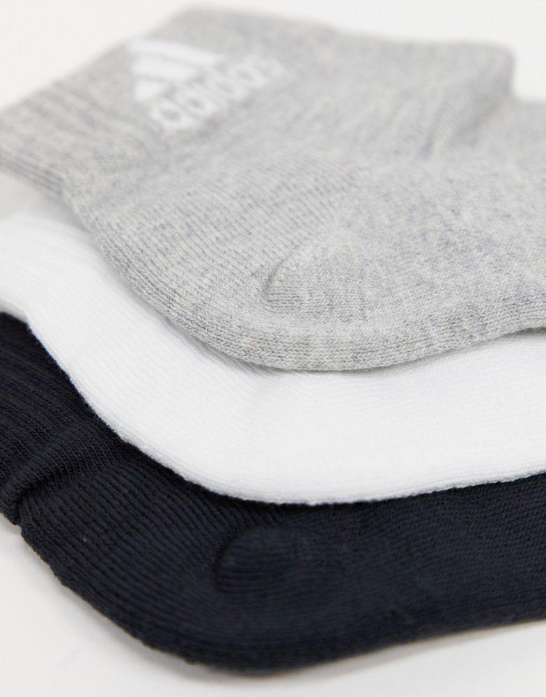 商品Adidas|adidas Training 3 pack cushioned ankle socks in multi,价格¥88,第5张图片详细描述