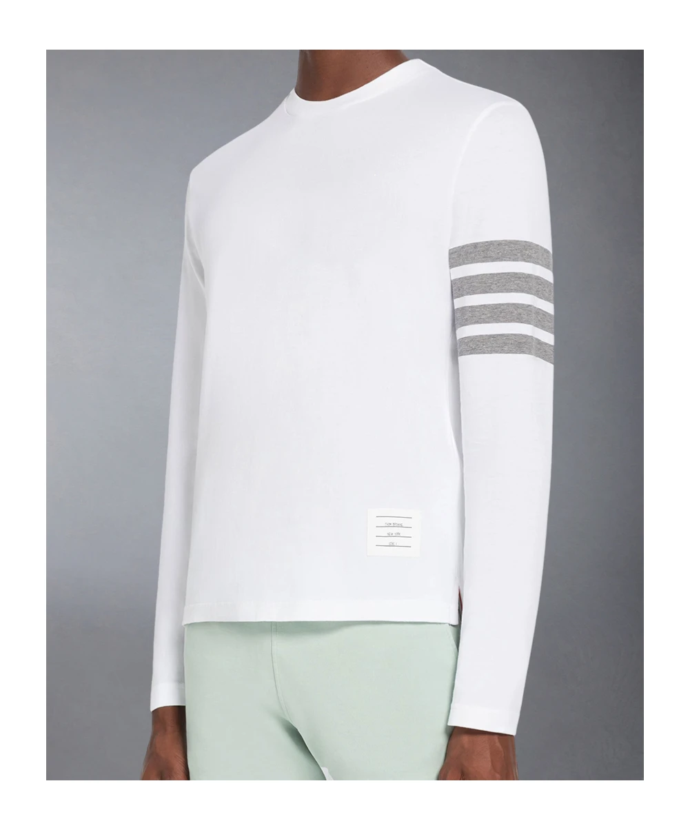 商品【商品预售7天】 Thom Browne|Thom Browne 男士T恤 MJS169G07862100 白色,价格¥2606,第3张图片详细描述