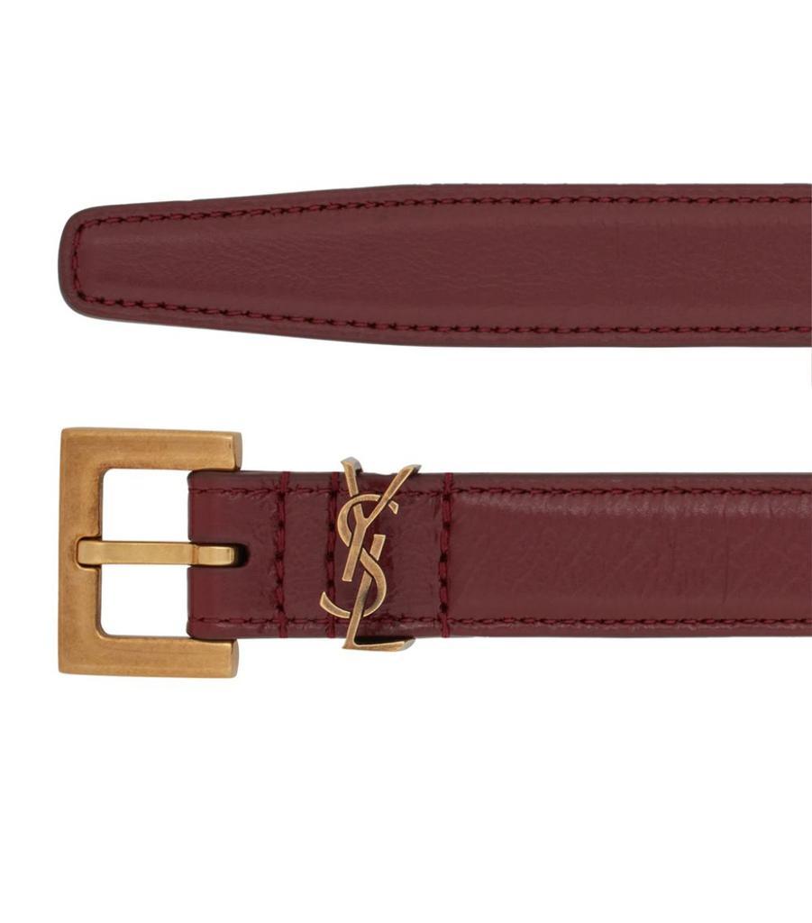 商品Yves Saint Laurent|Leather Monogram Belt,价格¥3020,第4张图片详细描述