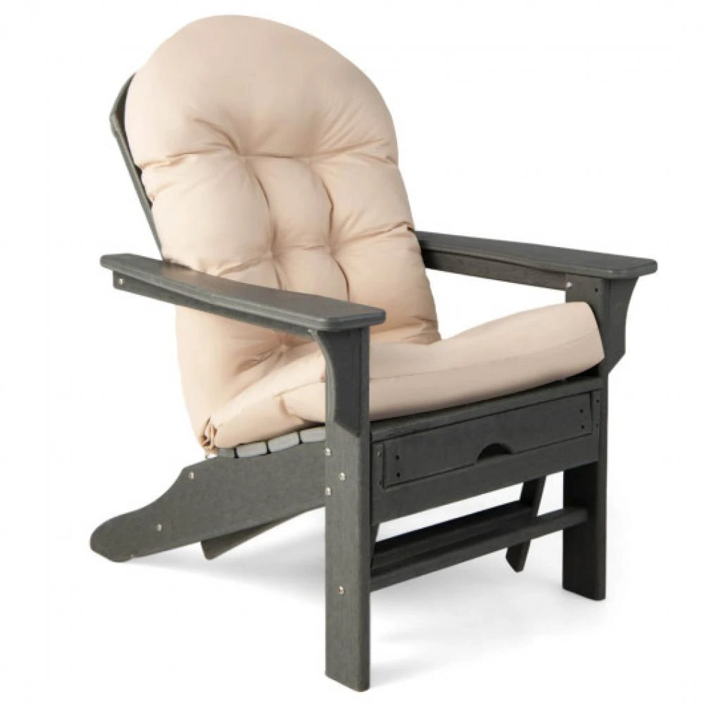 商品Hivvago|Patio Adirondack Chair Cushion with Fixing Straps and Seat Pad-Beige,价格¥481,第4张图片详细描述