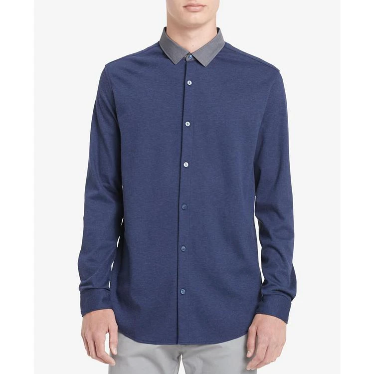商品Calvin Klein|Men's Contrast Collar Shirt,价格¥141,第1张图片