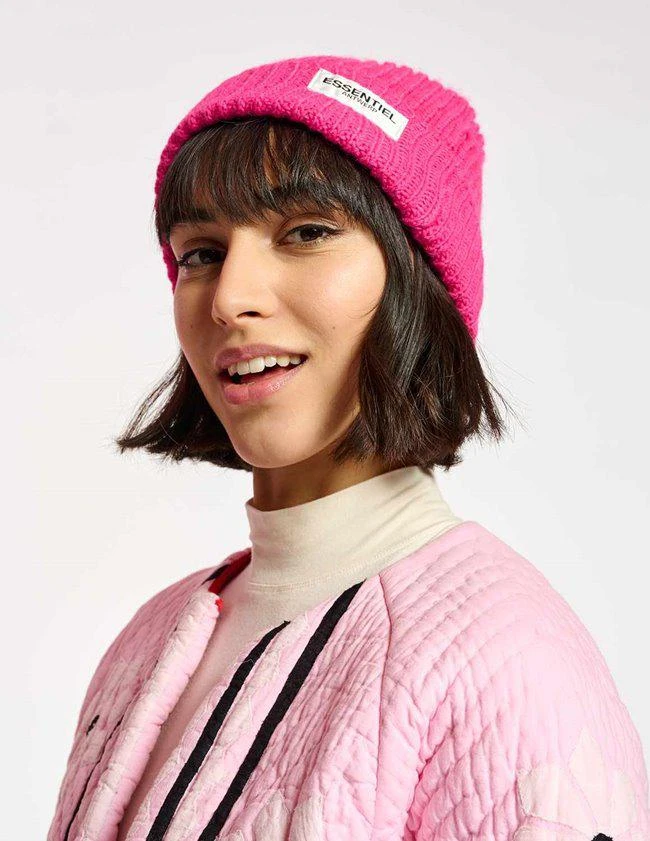 商品Essentiel|Essentiel Antwerp - Comfya ribbed hat - pink,价格¥600,第1张图片