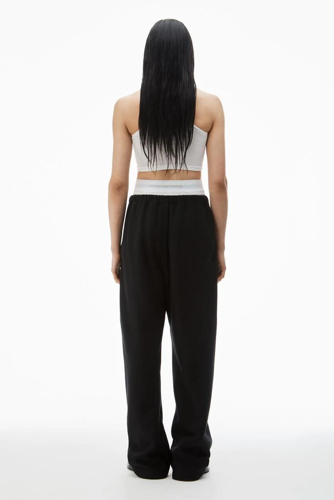 商品Alexander Wang|wide leg sweatpants with pre-styled logo brief waistband,价格¥3247,第4张图片详细描述