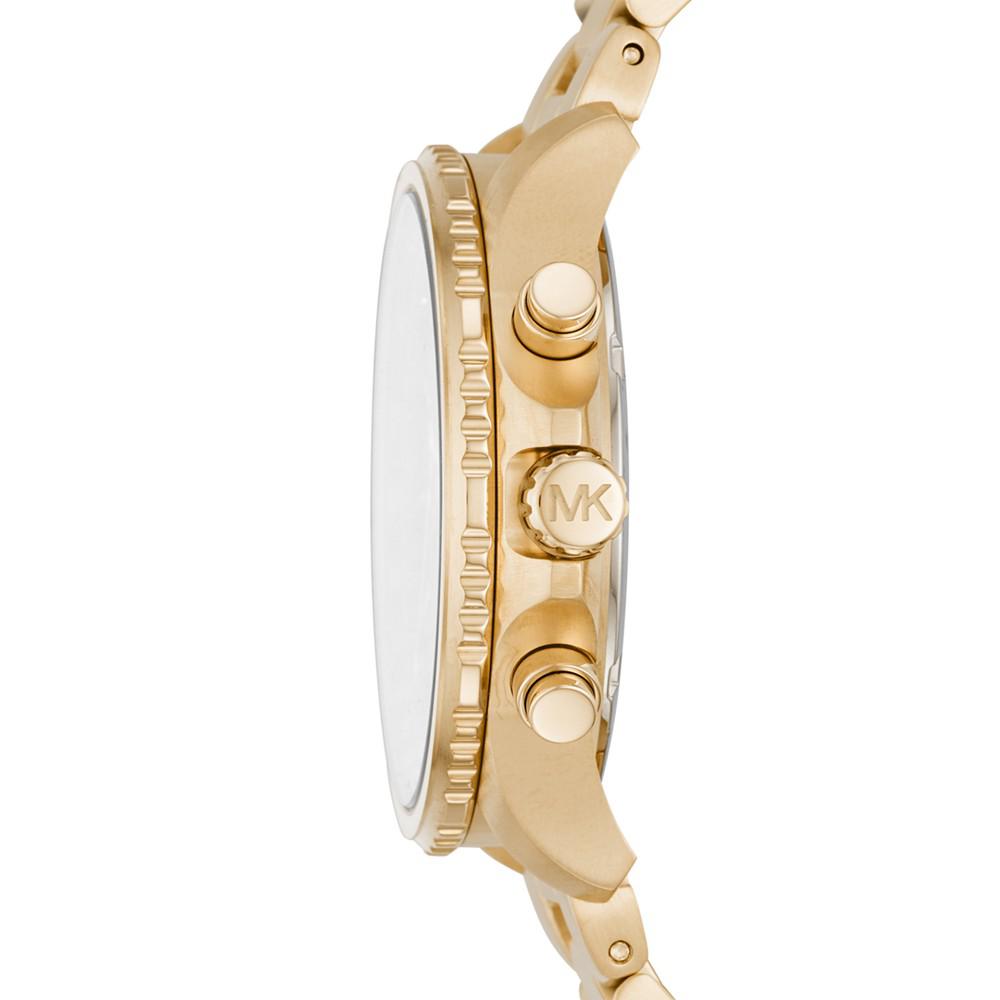 Men's Chronograph Cortlandt Gold-Tone Stainless Steel Bracelet Watch 42mm商品第2张图片规格展示