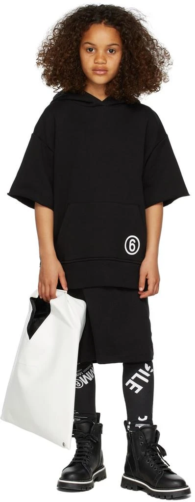 商品MAISON MARGIELA|Kids Black Logo Hoodie Dress,价格¥646,第1张图片