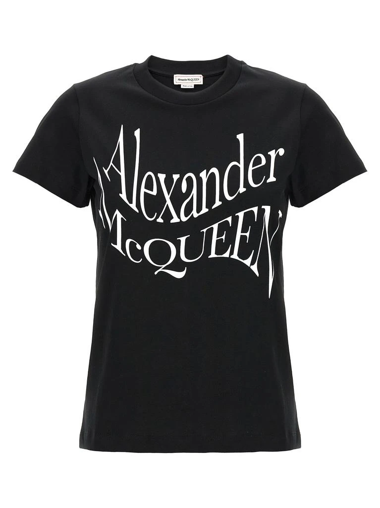 商品McQueen|Cut And Sew T-Shirt White/Black,价格¥1843,第1张图片