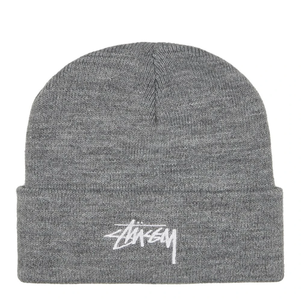 商品STUSSY|Stussy Stock Cuff Beanie - Grey Heather,价格¥217,第1张图片