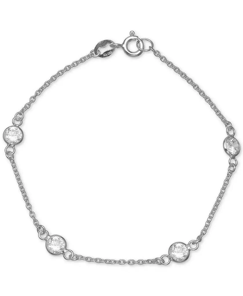 商品Giani Bernini|Cubic Zirconia Station Bracelet in Sterling Silver, Created for Macy's,价格¥124,第1张图片