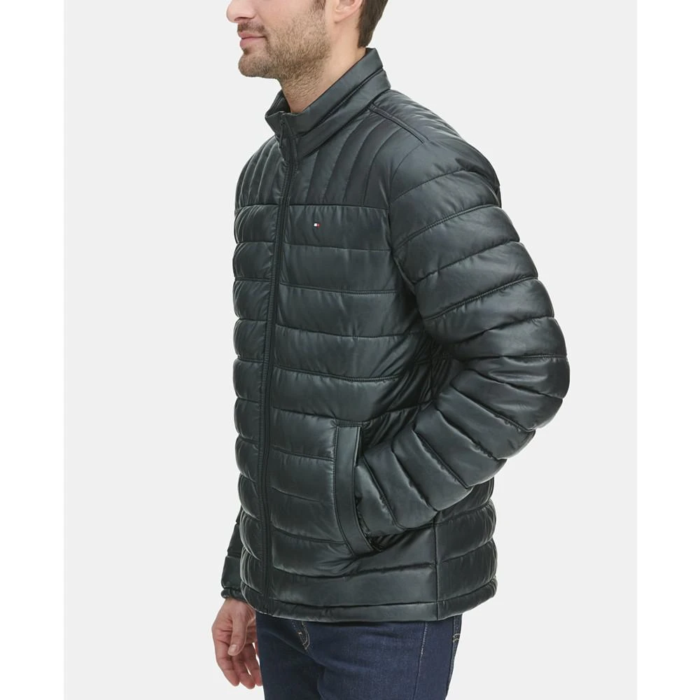 商品Tommy Hilfiger|Men's Quilted Faux Leather Puffer Jacket,价格¥991,第5张图片详细描述