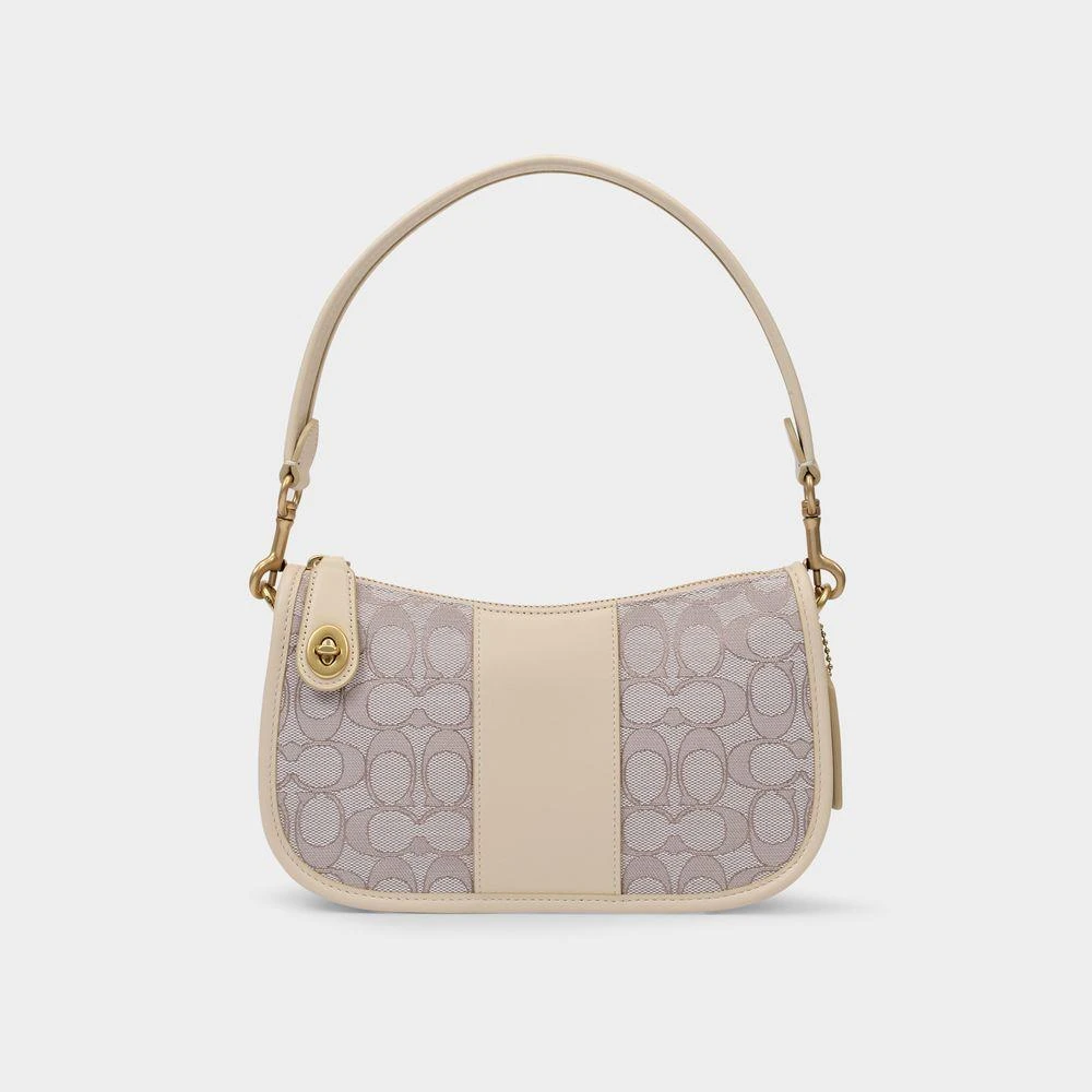 商品Coach|Swinger Bag in Stone Ivory Canvas,价格¥2399,第1张图片