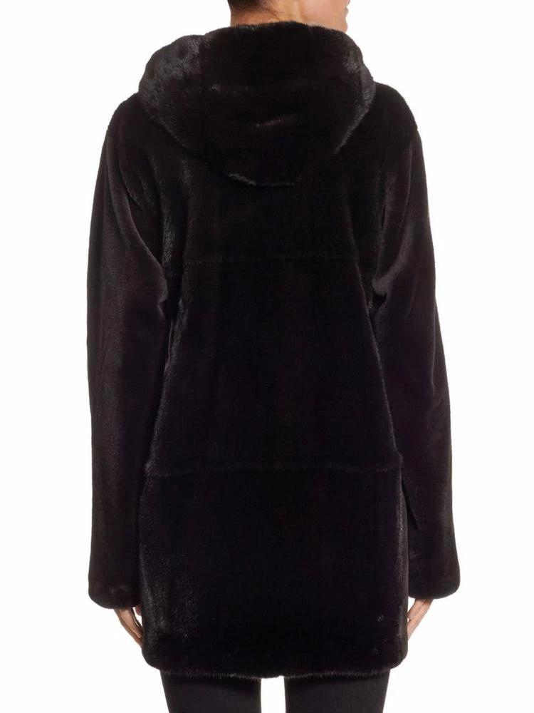 商品The Fur Salon|Hooded Velvet Mink Coat,价格¥31460,第2张图片详细描述