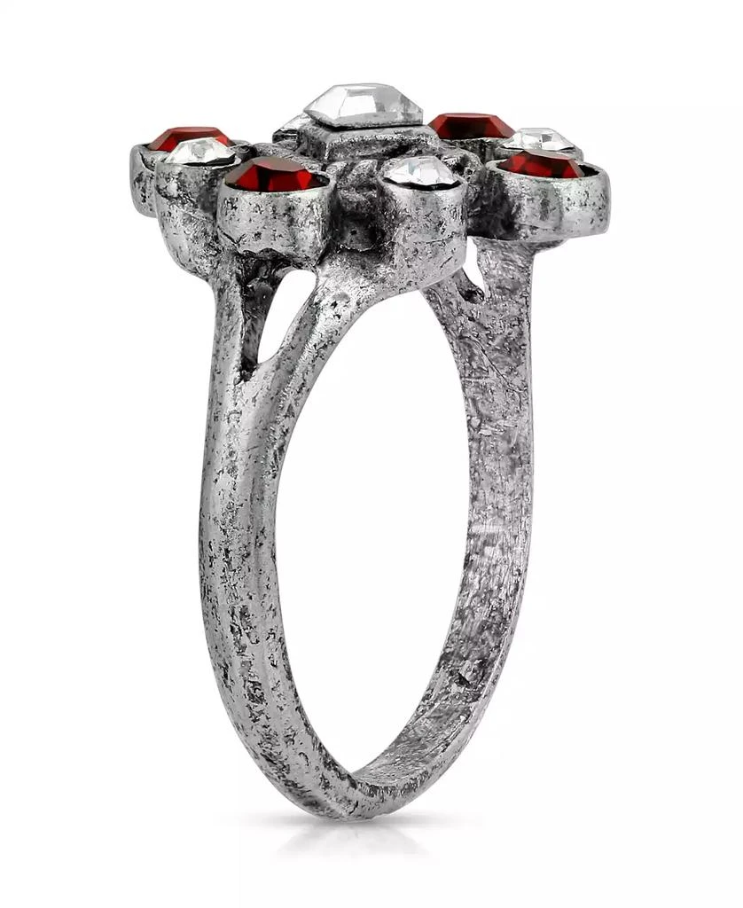 商品2028|Pewter Crystal Diamond Shaped Ring,价格¥206,第2张图片详细描述