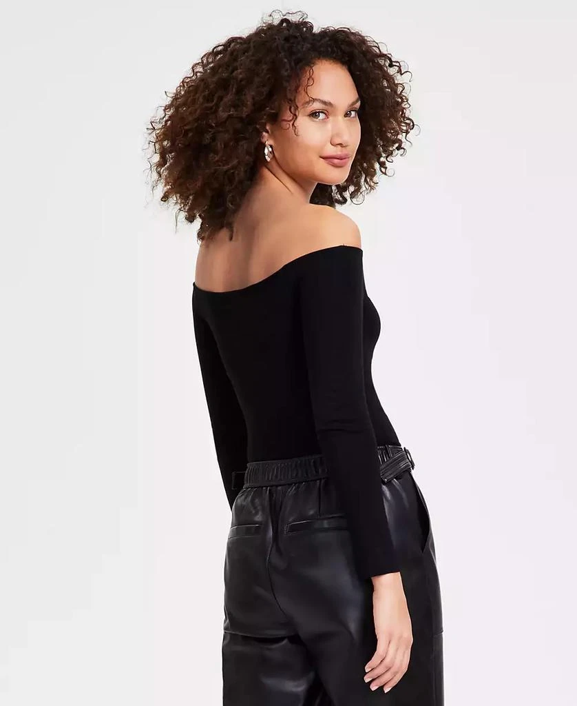 商品Bar III|Women's Off-The-Shoulder Jersey Bodysuit, Exclusively at Macy's,价格¥195,第4张图片详细描述