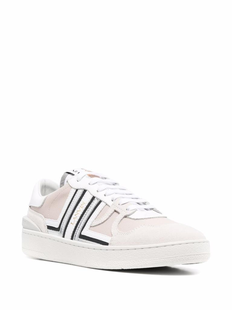 Lanvin Men's  White Leather Sneakers商品第2张图片规格展示