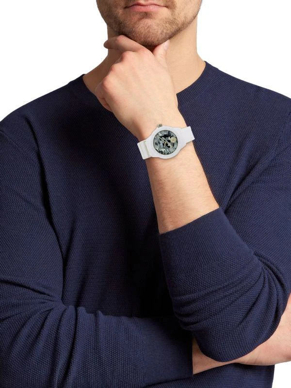 商品Versus Versace|42MM Stainless Steel & Silicone Strap Watch,价格¥652,第2张图片详细描述