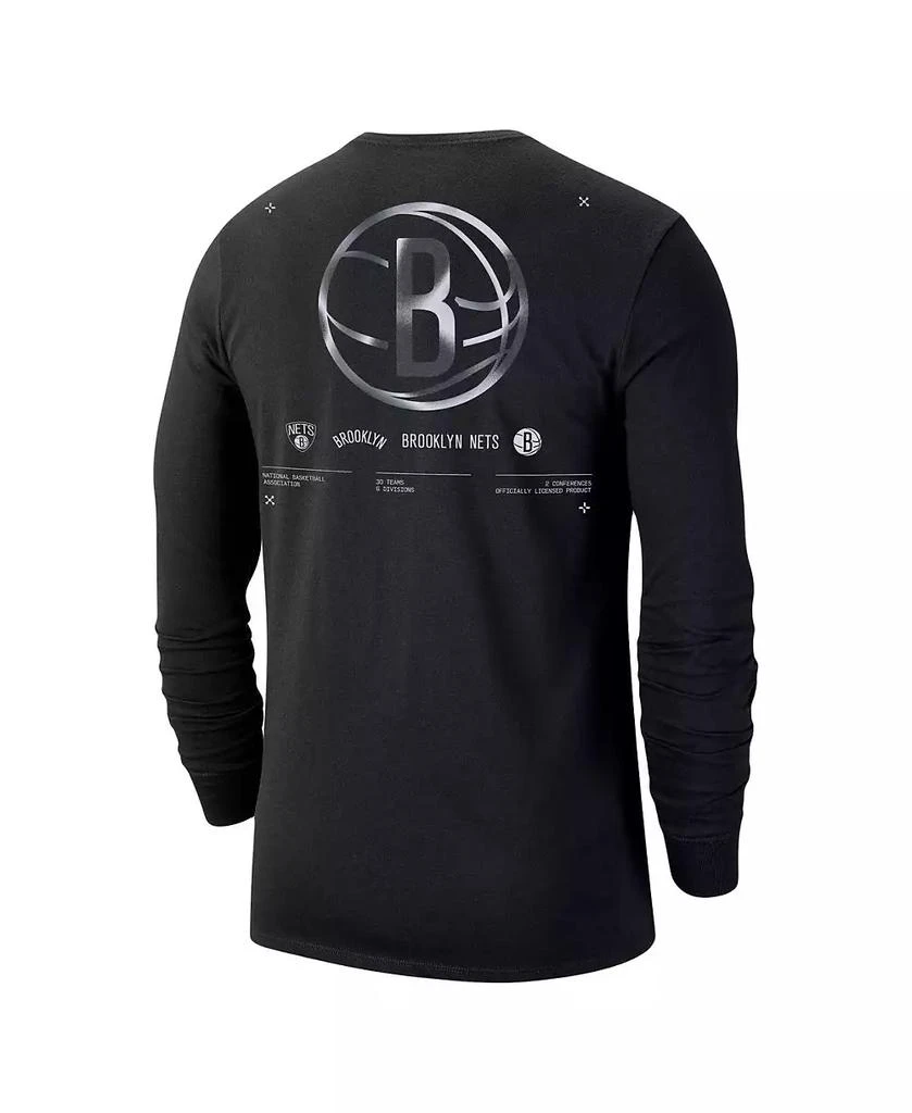 商品NIKE|Men's Black Brooklyn Nets Essential Air Traffic Control Long Sleeve T-shirt,价格¥247,第3张图片详细描述