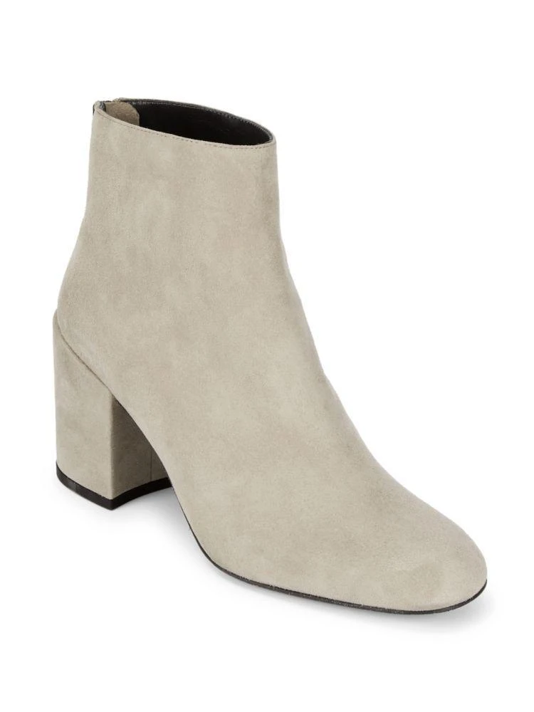 Bacari Leather Block Heel Booties 商品