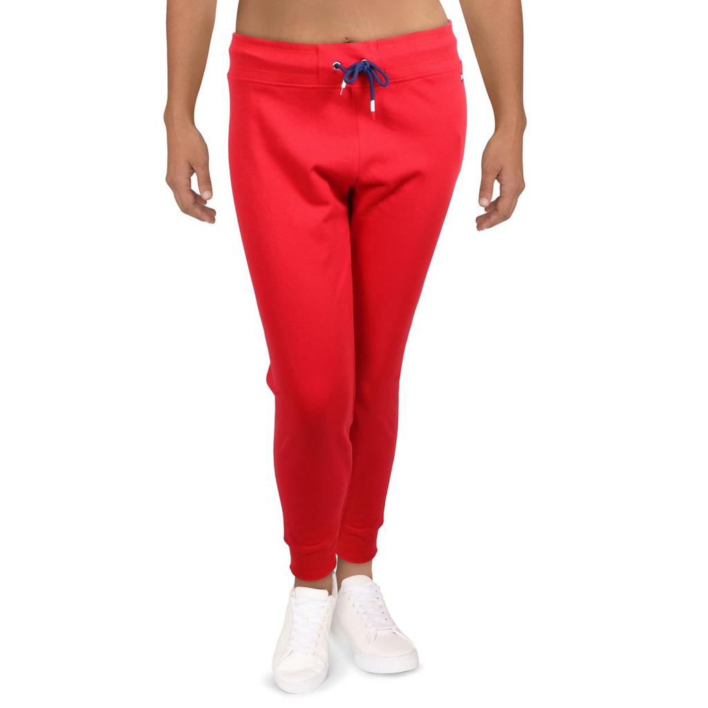 Tommy Hilfiger Sport Womens Logo Ribbed Trim Jogger Pants商品第1张图片规格展示