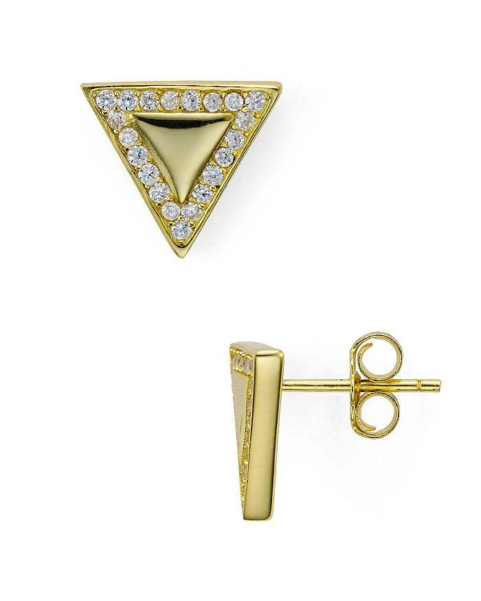 商品AQUA|Sterling Silver Triangle Stud Earrings - Exclusive,价格¥179,第1张图片