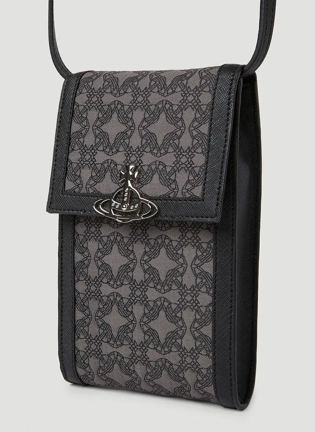 商品Vivienne Westwood|Re-Jacquard Orborama Phone Crossbody Bag in Black,价格¥1891,第5张图片详细描述