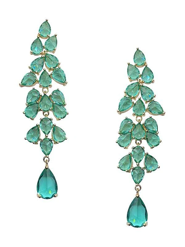 商品Eye Candy LA|Alice 18K Goldplated & Cubic Zirconia Earrings,价格¥315,第1张图片详细描述