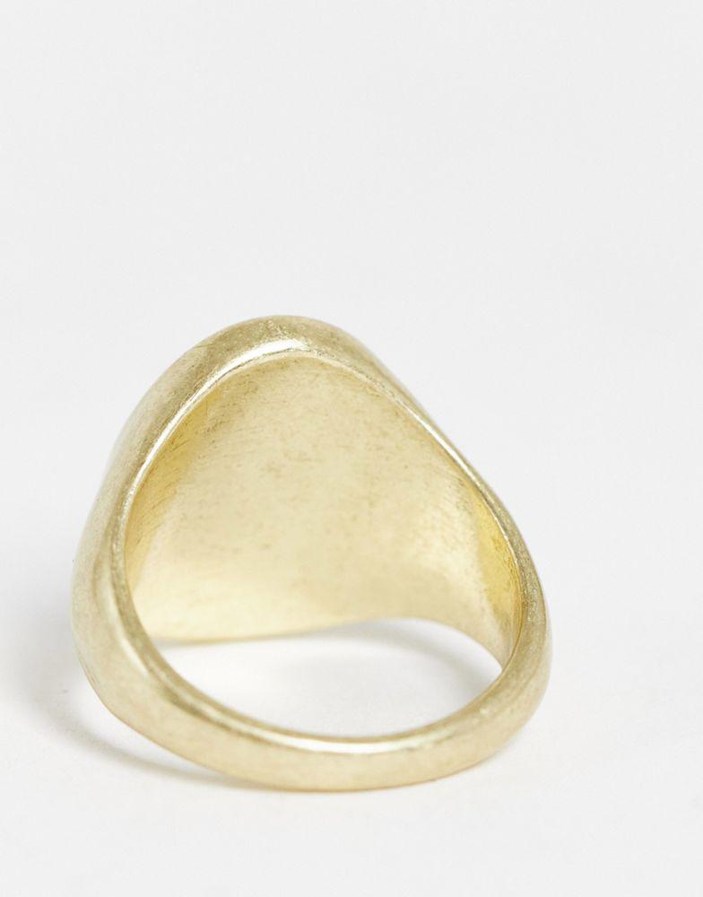 Reclaimed Vintage inspired signet ring with semi precious Stone exclusive at ASOS商品第2张图片规格展示