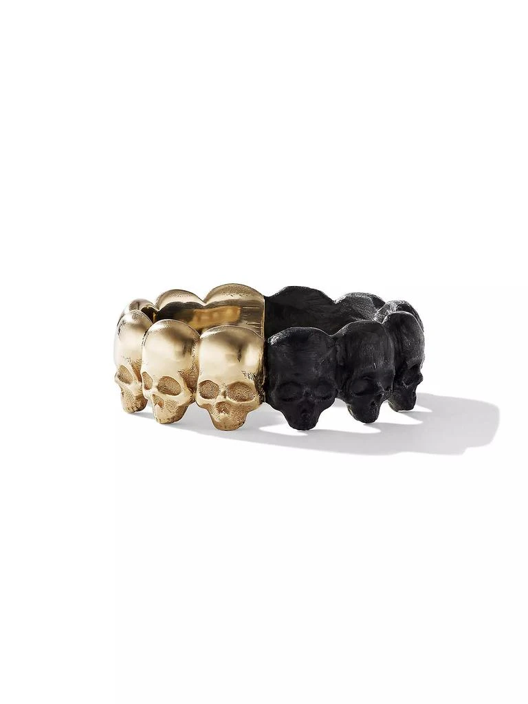 商品David Yurman|Memento Mori Skull Band Ring in 18K Yellow Gold,价格¥21728,第1张图片