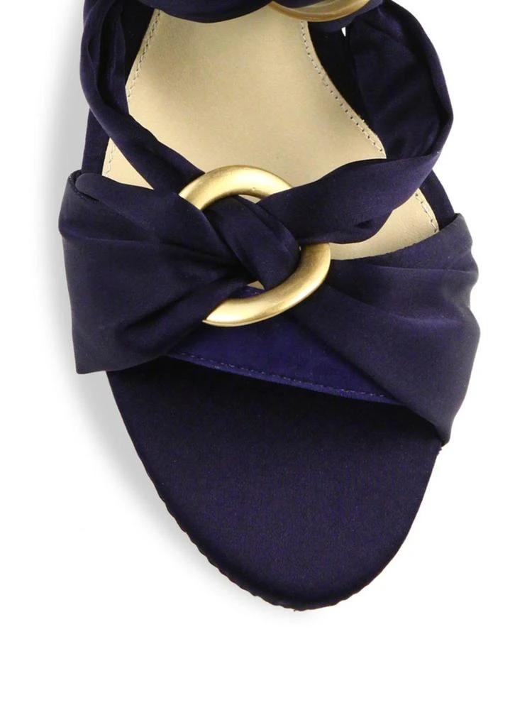 商品Alexandre Birman|Alessa Silk & Suede Ankle-Wrap Sandals,价格¥1766,第3张图片详细描述