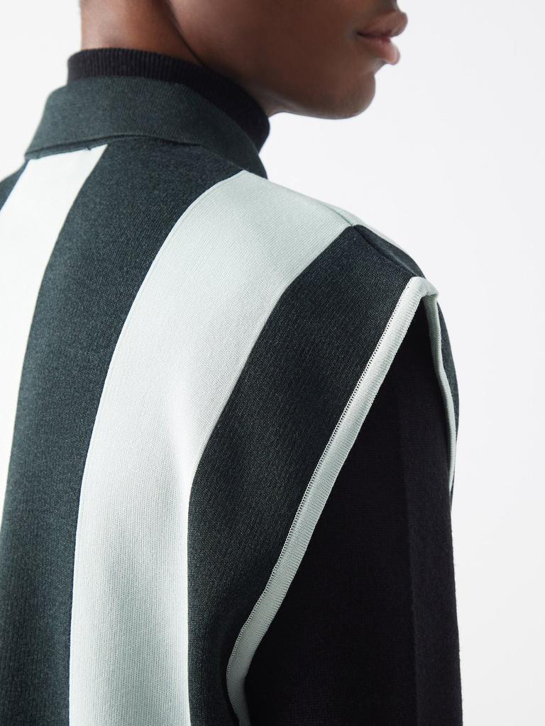 Striped cotton-blend sweater vest商品第4张图片规格展示