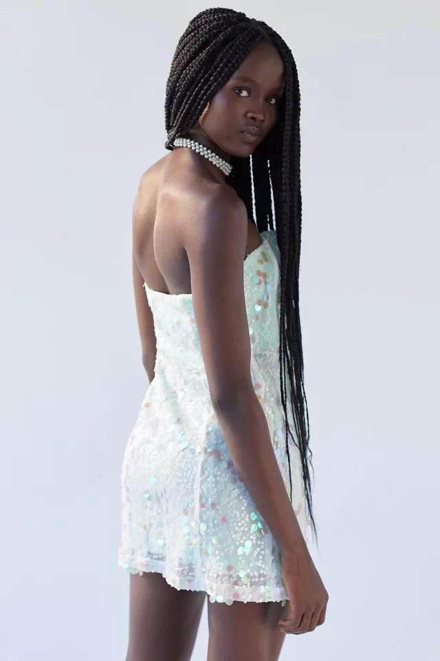 商品Urban Outfitters|UO Aqua Sequin Mini Dress,价格¥234,第2张图片详细描述