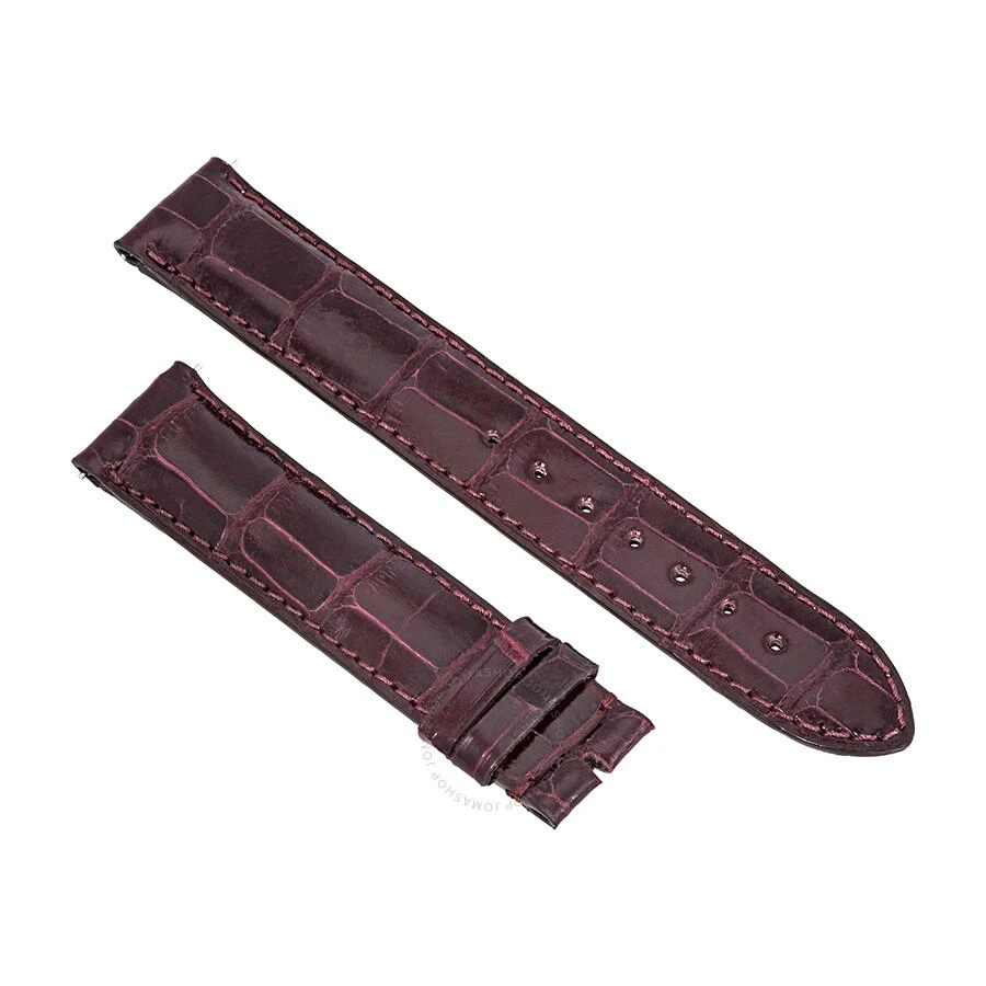 商品Hadley Roma|Shiny Burgundy Alligator Leather Strap,价格¥372,第1张图片