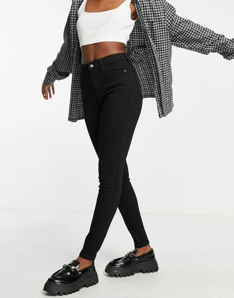 商品Topshop|Topshop Jamie jeans in pure black,价格¥96,第3张图片详细描述