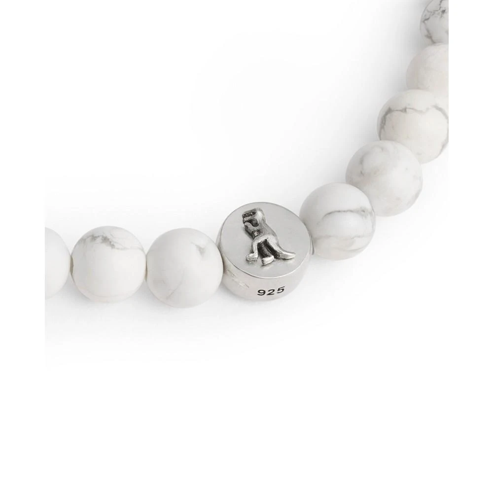 商品Coach|Men's Sterling Silver Signature Howlite Bead Stretch Bracelet,价格¥721,第3张图片详细描述