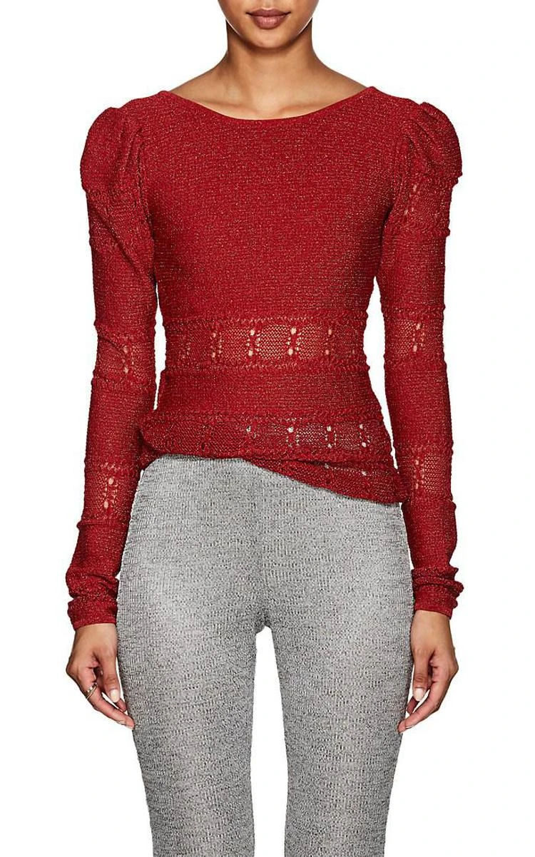 商品Ronny Kobo|Michaela Metallic Knit Top,价格¥665,第1张图片