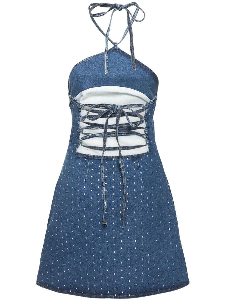 商品GIUSEPPE DI MORABITO|Embellished Cotton Denim Mini Dress,价格¥2974,第4张图片详细描述